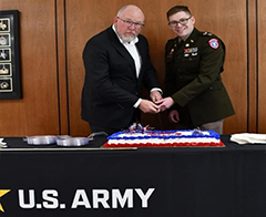 Robert Hanna, City Manager and CPT James Hill, Executive Officer, Dallas Recruiting Battalion 